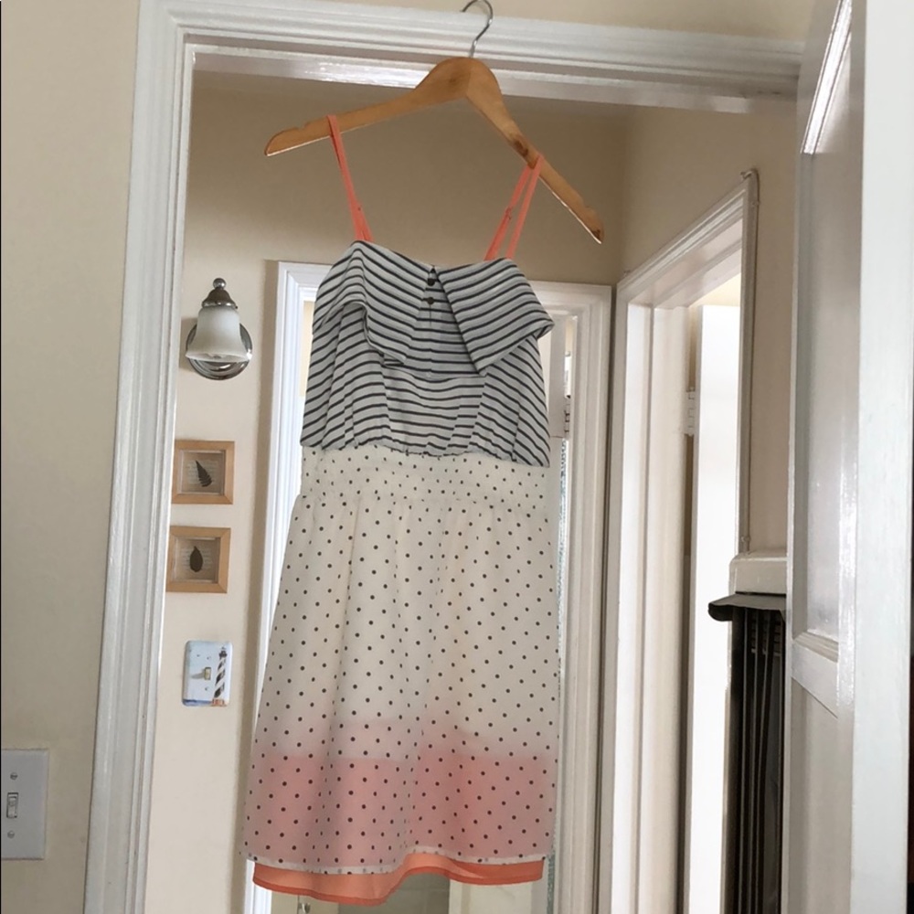 Xhilaration Unique Polka Dot and Stripe Dress